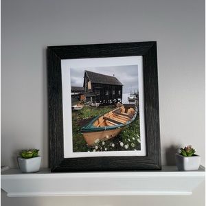 Photo in distressed wood frame